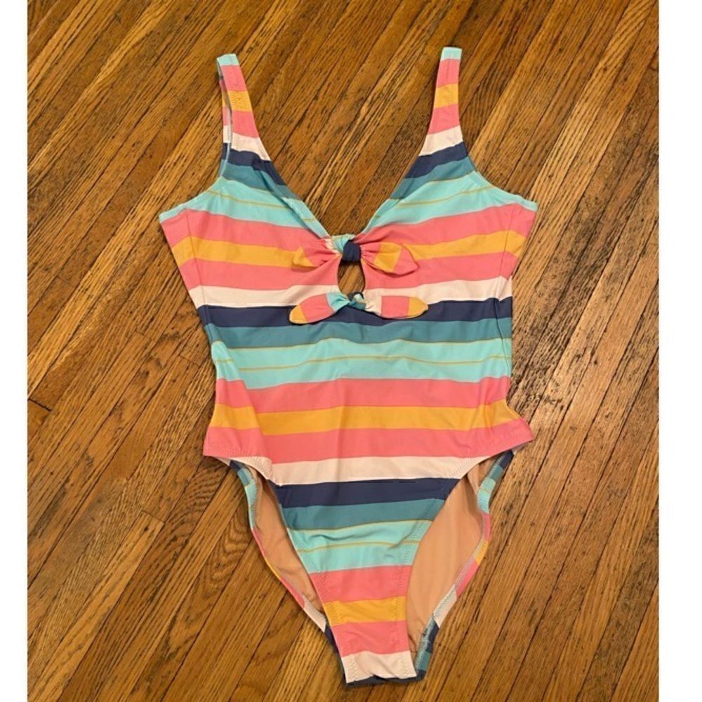J. Crew stripe one piece bathing suit NWT size 6